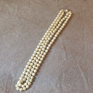 Double Strand Costume Pearl Necklace